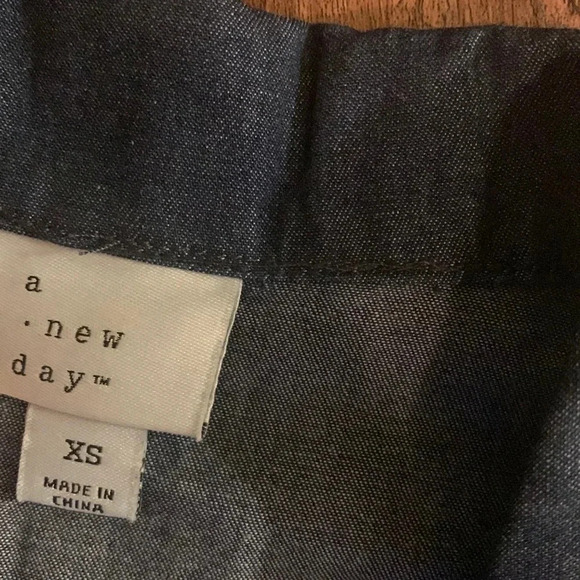 A New Day Denim Jumpsuit Indigo with Side Pockets - Picture 4 of 9